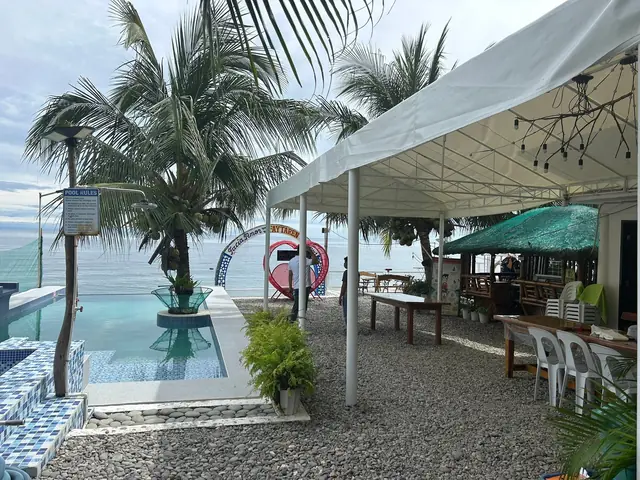 Pool deck by the sea